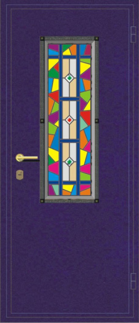Витраж для входной двери Мозаика