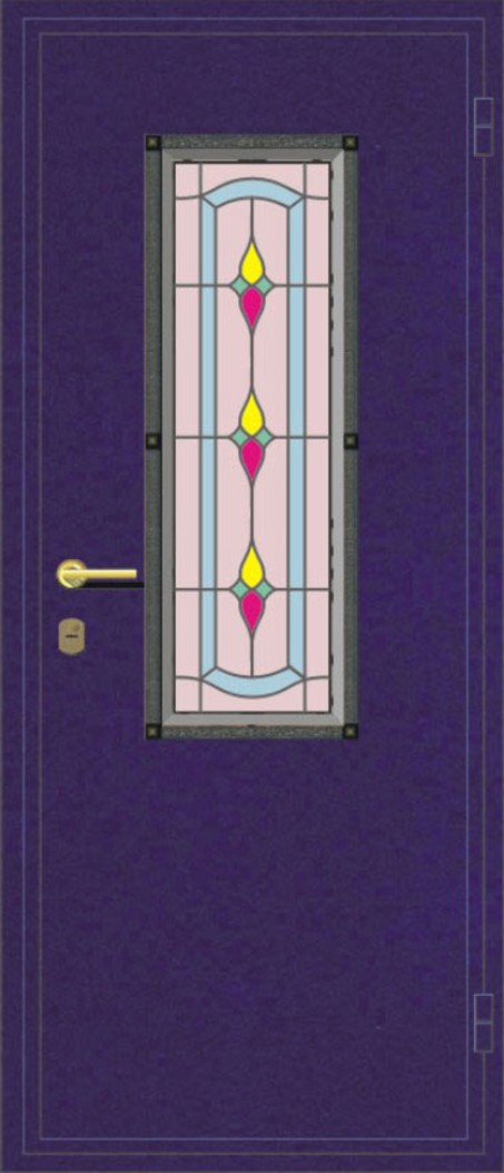 Витраж для входной двери Классик - 4