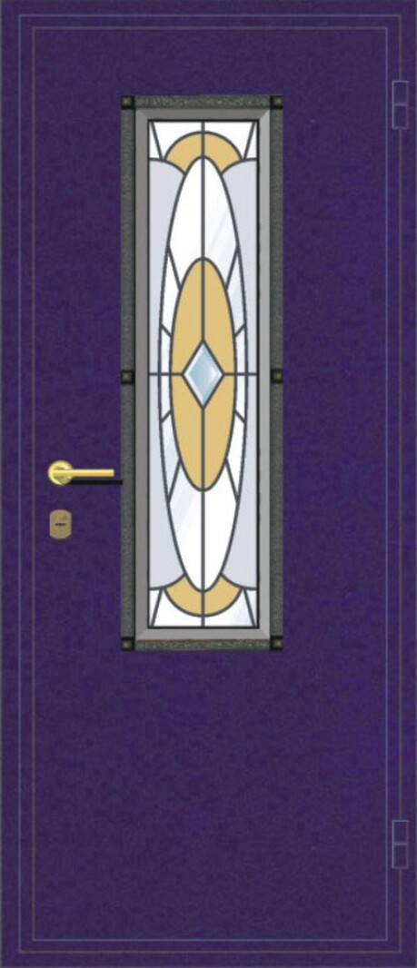 Витраж для входной двери Классик - 1